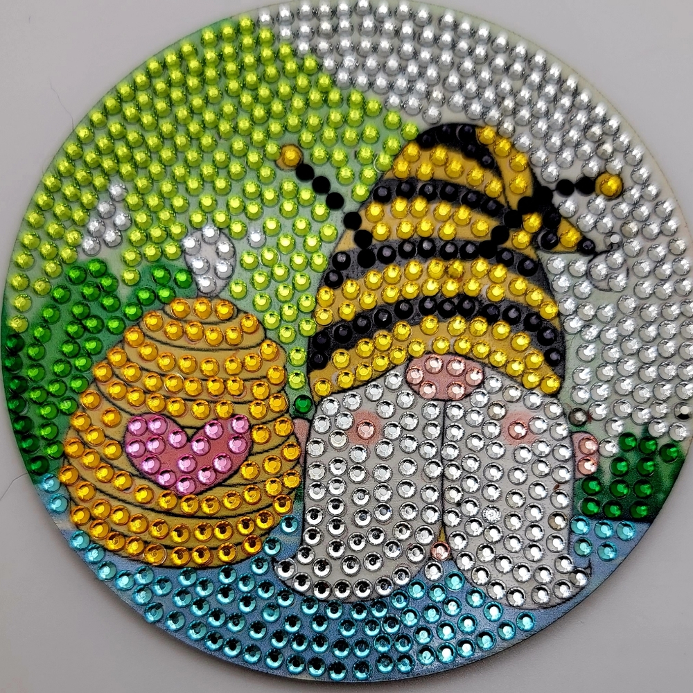 Bumblebee Heart Hive Gnome Coaster - Picture 4 of 4